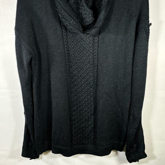 Stampd Harbor Hooded Sweater Cable-Knit Pullover Alpaca Wool Black Size L - Picture 9 of 16